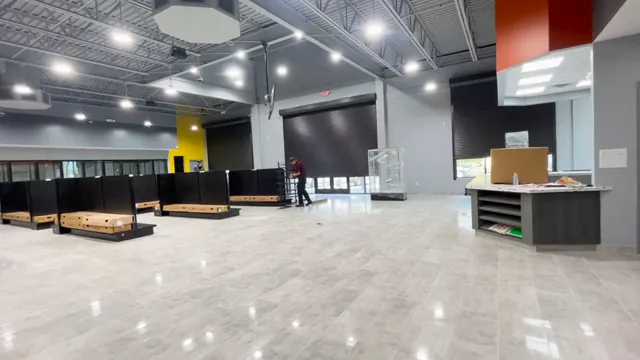 A wider view from inside. Rolling shutter installation